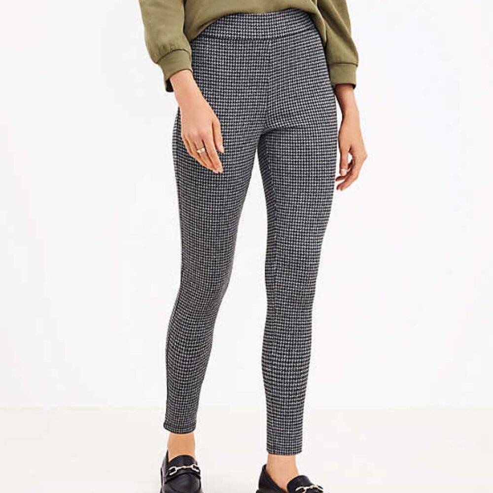 NWOT Loft Houndstooth Ponte Leggings